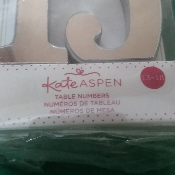 Kate Aspen Mirror Table Numbers 13-18 - Picture 2 of 5